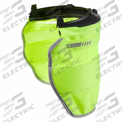 MILWAUKEE Sunshade: Black/Hi-Vis Yellow, Polyester - Hard Hat Neck Shades