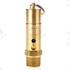 CONRADER Safety Valve: Hard Seat, 1/2 in (M)NPT Inlet (In.), 1/2 in (F)NPT Outlet (In.), Brass (MPN SRH375-12-125 SST). Key specifications — attr291993: Hard Seat; attr291998: Brass; attr292007: Stainless Steel; attr292009: Brass; attr294753: CONRADER.