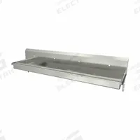 SANI-LAV Wash Station: 4 Stations, 5 in Bowl Dp, 85 in Bowl Lg, 16 1/2 in Bowl Wd, 4 Faucet Holes (MPN 5A50). Key specifications — Includes Side Splash: Side Splash Not Included; Brand: SANI-LAV.