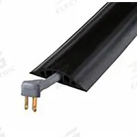 Cable Protector: 3 Channels, 7/16 in Max Cable Dia, 4 1/2 in Overall Wd, 1 in Overall Ht, 10 ft Lg (MPN RFD5-10). Key specifications — Color: Black; Brand: CHECKERS; Load Capacity: 440 lb/Axle.