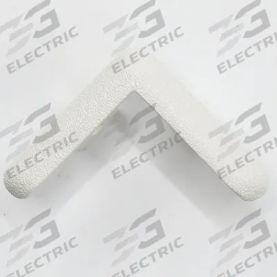 ACROVYN End Cap: End Cap, PETG, Mission White, 2 in Leg Wd, 1/4 in Overall Ht - PETG Clip-On Corner Guard Caps
