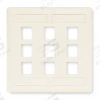 HUBBELL PREMISE WIRING Wall Plate: White, 2 Gang, 9 Port, Flat Module, Plastic, Horizontal (MPN IFP29W). Key specifications — Brand: HUBBELL PREMISE WIRING; Material: Plastic; Color: White; Compatible Connector Type: Keystone Jack Modules; Outlet Orientation: Horizontal; Module Style: Flat.