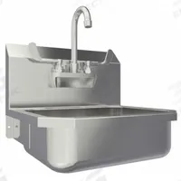 SANI-LAV Hand Sink: 1 Stations, 5 in Bowl Dp, 14 in Bowl Lg, 11 in Bowl Wd, Faucet Included, 18 ga (MPN 605FL). Key specifications — Includes Side Splash: Side Splash Not Included; Series: Stainless Steel Hand Wash Sink; Brand: SANI-LAV.