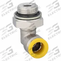 PARKER Push-Fit Elbow Fitting: 10 mm OD x 3/8 mm Pipe Size, Push-to-Connect x BSPP, Brass, Silver (MPN 169PLP-10M-6G). Key specifications — Brand: PARKER.