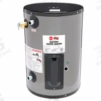 RHEEM-RUUD Point-of-Use Electric Water Heater: 120V AC, 10 gal, 3,000 W, Single Phase, 22.87 in Ht (MPN EGSP10 120V). Key specifications — Phase: Single; Brand: RHEEM-RUUD.