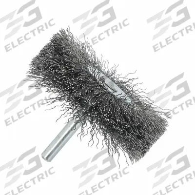 APPROVED VENDOR Wire Wheel Brush: Crimped Steel, 3" Dia x 5/8" Wd, 1/4" Shank - Light-Cleaning Brushes for Carbon Steel