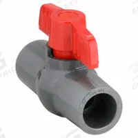 APPROVED VENDOR Manual Two-Way Ball Valve: 1/2 in, PVC, Straight, Socket x Socket, One-Piece, Tee (MPN 32H948). Key specifications — Brand: APPROVED VENDOR; Handle: Tee.