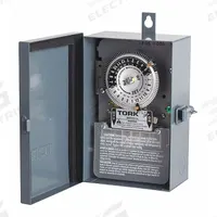 TORK Electromechanical Timer: 24 hr, 120/208-277V AC, DPST, Mechanical (MPN 1109A-O). Key specifications — Body Material: Metal; Indoor/Outdoor Usage: Indoor; Brand: TORK.