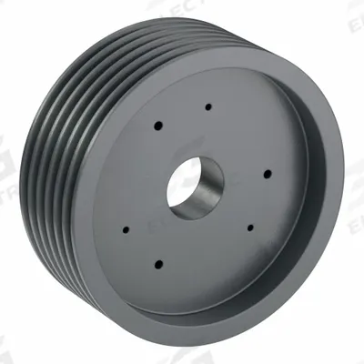 APPROVED VENDOR V-Belt Pulley: B124, 6 Groove, 12.75 in OD, Bushed Bore - Bushed-Bore Cast-Iron V-Belt Pulleys