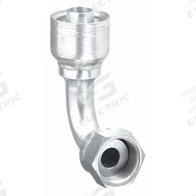 AEROQUIP Hydraulic Crimp Fitting: Steel x Steel, 90° Elbow, -16 For Hose Dash Size - Aeroquip Crimp Hydraulic Hose Fittings with ORS Connection