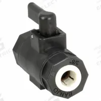 BANJO Manual Two-Way Ball Valve: 3/8 in, Polypropylene, Straight, Push x Push, One-Piece, Lever (MPN LVPL038V). Key specifications — Brand: BANJO; Handle: Lever.