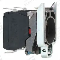 SCHNEIDER Contact Block: 22 mm Panel Mounting Size, 1NO, Momentary, ZB4 Series, Faston Connector (MPN ZB4BZ1013). Key specifications — Switch Action: Momentary; Terminal Connection Type: Faston Connector; Brand: SCHNEIDER; Compatible with Series: ZB4.