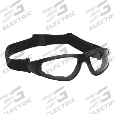 PYRAMEX Safety Goggles: Clear Lens Color, H2X Anti-Fog, Direct, Elastic Band Material - Comfort Fit Safety Goggles