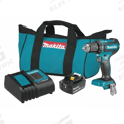 MAKITA Drill Kit: LXT, Subcompact Premium, 1/2 in Chuck, 1,900 RPM Max., Brushless - Makita Cordless Pistol-Grip Drills