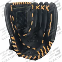 CHAMPION SPORTS Fielder's Glove: Black, Leather, Left-Handed, Adult Large, 13 in Overall Lg (MPN CBG950). Key specifications — attr990861: Leather; attr993180: CHAMPION SPORTS; attr1007517: Adjustable Closure; attr1007519: Left-Handed; attr1007522: Adult Large; attr990855: Black; attr1031779: Fielder's Glove.