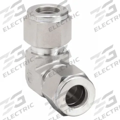 HAM-LET Compression Fitting Elbow: 12 mm OD x 12 mm OD Fitting Size - Double-Ferrule Stainless Steel Fittings