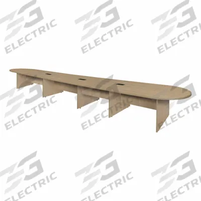 REGENCY Conference Table: Oval, Laminate/Melamine, Noble Oak, 240 in Overall Lg - Oval Conference Tables