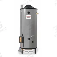 RHEEM-RUUD Commercial Gas Water Heater: Natural Gas, 82 gal, 156,000 BTU, 68.81 in Ht (MPN G82-156). Key specifications — Display Sell UOM: EA; Market: Commercial; Standards: US CSA (Star); Brand: RHEEM-RUUD; Low NOx: No; Water Connection Location: Front; Fuel Type: Natural Gas; Included Valves: Temperature and Pressure Relief.