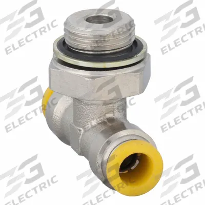 PARKER Push-Fit Tee Fitting: 6 mm OD x 6 mm OD x 3/8 in Pipe Size, Brass, 18 mm Overall Lg - Nickel-Plated Brass Tube Fittings