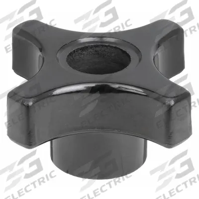 DAVIES Hand Knob: 4 Point, Thermoset, 1/2"-13 Thread - 4-Arm Knobs with Threaded Through-Hole