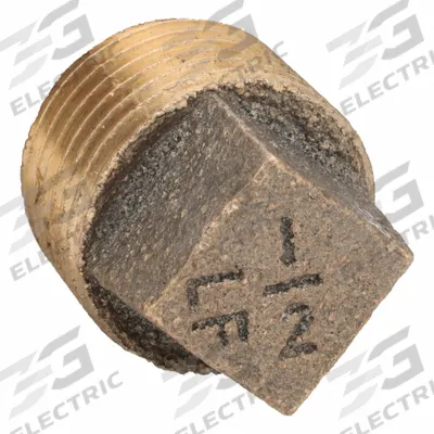 APPROVED VENDOR Plug: Square Drive Solid Plug, 1/2 in, NPT Threaded, Class 125 - Low-Pressure Threaded Pipe Fittings