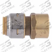 SHARKBITE MAX Push-Fit Adapter Fitting: Straight, 1/2 in OD x 1/2 in Pipe Size, Brass, Adapter (MPN UR072). Key specifications — Brand: SHARKBITE MAX.