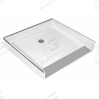 FIAT PRODUCTS Shower Floor: Rectangle, Barrier Free Threshold, Terrazzo, 38 5/8 in Overall Lg (MPN ADAWN3636081). Key specifications — Material: Terrazzo; Drain Location: Center; Brand: FIAT PRODUCTS.