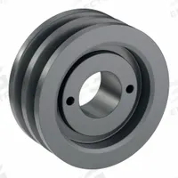 APPROVED VENDOR V-Belt Pulley: 2AK44, 2 Groove, 4.25 in OD, Bushed Bore, H/QT, Cast Iron (MPN 2AK44H). Key specifications — Pulley Industry Number: 2AK44; Pitch Diameter: 3.66 in (3L); For Belt Section (broad, with similar types): 3L.