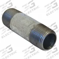Pipe Nipple: 1 in Nominal Pipe Size, 3 in Lg, Schedule 80, Galvanized Steel, Threaded on Both Ends (MPN 0331523803). Key specifications — Manufacture Location: Made in USA; Brand: BECK; Connection Type: Male NPT x Male NPT; Pipe Material: Galvanized Steel.