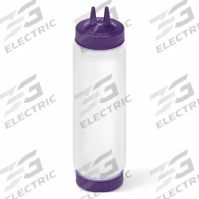 VOLLRATH Squeeze Bottle: 24 oz Capacity, 2 1/8 in Opening Dia, 10 15/16 in Overall Ht - Standard Squeeze Bottles