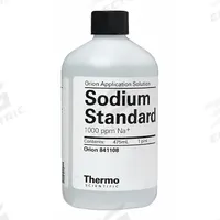 THERMO SCIENTIFIC ORION Sodium Standard: Lab, 475 mL Volume, 1000 ppm, 841108, 1. Key specifications — Brand: THERMO SCIENTIFIC ORION; Chemical Grade: Lab; Concentration: 1000 ppm; Manufacturer Part Number: 841108; Product Type: Sodium Standard.