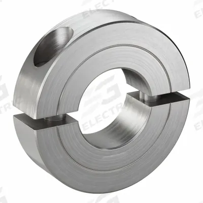 CLIMAX METAL PRODUCTS Shaft Collar: 2-Piece, Inch, Round, Clamp-On, 11/16 in Bore Dia - Stainless Steel Recessed-Screw Shaft Collars