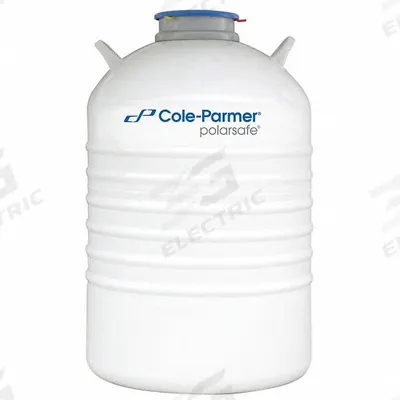 COLE-PARMER Cryogenic Dewar: 35 L Capacity, 18 1/4 in Overall Dia, 27 1/2 in Overall Ht - Cryogenic Dewars