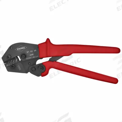 KNIPEX Crimper: Insulated Single Ferrules/Non-Insulated Single Ferrules, Trapezoid Crimp - Controlled-Cycle Wire Ferrule Crimpers