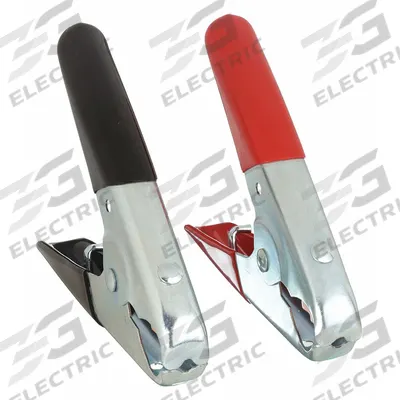 WESTWARD Battery Clamp: Parrot, Clamp, 500 A Max Current, 12V/24V, Steel, 1 to 4 AWG - Alligator Clips