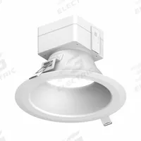 GE LAMPS Recessed Down Light Kit: 6 in Dia, 1,100 lm_1,500 lm_2,500 lm, 48.2 W, 120 to 277V AC (MPN LRXR62X9SW). Key specifications — attr1262090: White; attr1262072: 40W CFL/ 150W INC; attr1262081: Yes; attr1262085: 3000K; attr1262092: GE LAMPS; attr1262050: 120 to 277V AC.