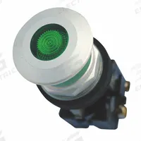 EATON Mushroom Head Push Button: 30 mm Mounting Size, Non-Metallic, Maintained (MPN HT8FBGF3). Key specifications — Brand: EATON; Action: Maintained; Series: HT800; Push Button Material Type: Non-Metallic.