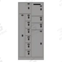 SENTINEL Law Enforcement Evidence Locker: Pass-Through Backing, Keyless Lift Latch, 12 Compartments (MPN 12AA-PT). Key specifications — Brand: SENTINEL; Product Ships: Assembled; Color: Gray.