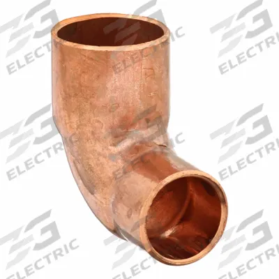 NIBCO Sweat Fitting Elbow: 1/2 in CTS x 3/8 in CTS, Cup x FTG, Wrot Copper (MPN U607-1/2x3/8) - Wrot Copper Tube Fittings