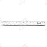 WESTCOTT Ruler: 10562, Gen Purpose, 12 in, 0.08 in Thick, 1/16 in/1 mm, Black, Flex, Beveled Edge. Key specifications — attr939978: 1 mm; attr944136: Pouch; attr934745: WESTCOTT; attr939993: Decimal; attr986193: Printed.