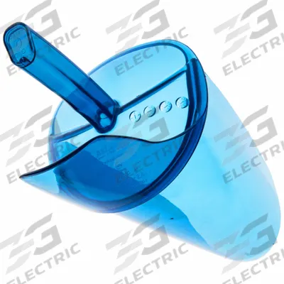 SAN JAMAR Ice Scoop: Blue, Polycarbonate, 6 3/4 in Wd, Dishwasher Safe, NSF - Plastic Ice Scoops