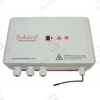 SOLAIRA Digital Variable Heat Control: Surface, For All Electric Radiant Heaters, 3,840 W Output (MPN SMART16-DV). Key specifications — Voltage, Phase: 1-Phase; Mounting Type: Surface; Product Type: Digital Variable Heat Control; For Use With: All Electric Radiant Heaters; Voltage: 120/208/240V AC; Includes: Digital Touch Pad; Phase: Single; Brand: SOLAIRA.