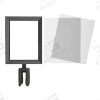 VISIONTRON Sign Frame Kit: Black, 8 1/2 in Overall Wd (MPN FRK811SB-CSB). Key specifications — attr193638: VISIONTRON; attr982147: Black; attr982154: (2) Acrylic Inserts; attr982153: 2-1/2 in Diameter Posts; attr982157: Steel.