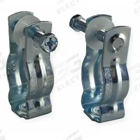 Conduit & Cable Hanger - Screw-On: Galvanized, 3/4 in Trade Size, 3/4 in, CD1B. Key specifications — Color: Gray; Compatible Conduit Trade Size: 3/4 in; Compatible Conduit Type: EMT; RMC; Compatible Nominal Conduit/Pipe Size: 3/4 in; Compatible Pipe Size: 3/4 in; Finish: Galvanized; Flange Thickness: 3/4 in.