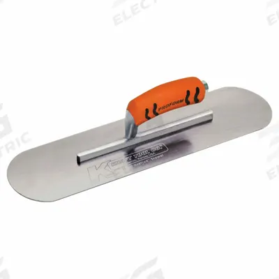 KRAFT TOOL Pool Trowel: Blade Material Carbon Steel, Blade Shape Round - Swimming Pool Trowels