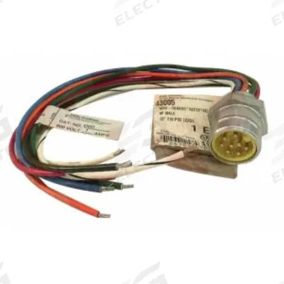 BRAD HARRISON Cordset: 1"-16 Male Straight x Bare Wire, 8 Pins, Yellow, PVC, 1 ft Cable Lg - Single-Ended Cordsets