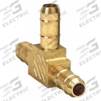PARKER Barbed Tee: 5/32 in ID x 5/32 in ID x 5/32 in ID Size, Barbed x Barbed x Barbed, Brass, Rigid (MPN 224-4). Key specifications — Brand: PARKER.