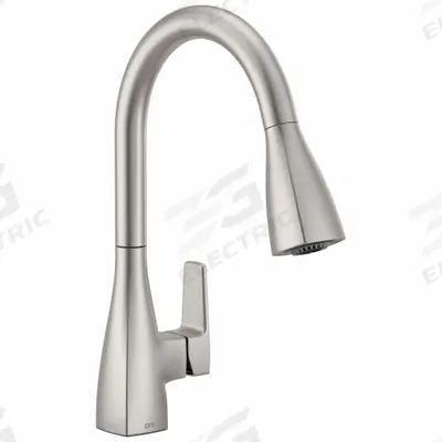 CLEVELAND FAUCET GROUP Kitchen Faucet: 76162, Metal, Single-Post, Deck, 3 Mounting Holes - Single-Post Kitchen Faucets