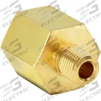 PARKER Metal Pipe Straight: Straight, Brass, 3/8 in x 1/4 in, 3,500 psi, 1 7/16 in Lg (MPN 6-4 RA-B). Key specifications — Maximum Operating Pressure: 3,500 psi.
