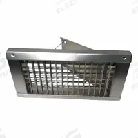 Grille: Louvered Grille, Silver, Mill, Aluminum, 5 1/4 in H, 13 1/8 in W, 2 in D, 3/4 in Bar Spacing (MPN SP-10X4-M). Key specifications — Mounting Location: Exposed Duct; Brand: AMERICAN LOUVER.